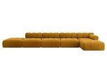 ECKSOFA modulares Sofa Lizur-L3 - 475x160x70 cm Senfgelb Cord