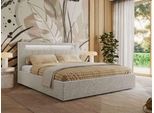 POLSTERBETT GOLD 5 CLASSIC 180/200 - Hellgrau Strukture - ohne Matratze
