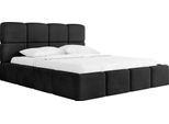 POLSTERBETT Tivio mit Bettkasten, Schwarz Samt 200x200 cm
