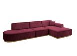 ECKSOFA Ottomane Rechts IREA-L2-v2 - 327x165x80 cm Bordeauxrot