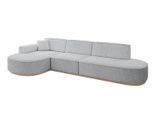 ECKSOFA Ottomane Links MARI-L2-v1 - 328x171x83 cm Grau Cord