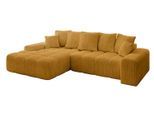 ECKSOFA Ottomane Links ENSI-L - 267x164x88 cm Currygelb