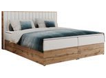 BOXBETT ALBERO 4 - 180/200 Weiß Kunstleder - H3