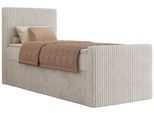 BOXBETT TILIANO DUO 90/200 - Beige Cord - H4 - Topper T25 - Links Seite