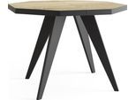 ESSTISCH Diamond Black achteckiger ausziehbarer, Sonoma Eiche 100-150/100/76 cm