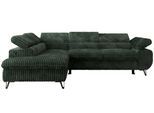ECKSOFA PABLO L Grün Cord - Links Seite