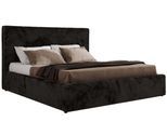POLSTERBETT CORIVO CLASSIC 160/200 - Schwarz Plüsch - Multipocket-Matratze
