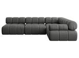 ECKSOFA modulares Sofa Mende-L2 - 285x190x70 cm Dunkelgrau Velours