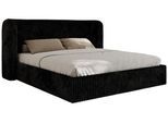 POLSTERBETT EMORA CLASSIC 160/200 - Schwarz Cord - Schaum-Matratze