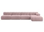 ECKSOFA modulares Sofa Razon-L3 - 380x160x70 cm Rosa Cord