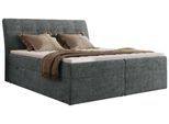 BOXBETT DAGOS 120/200 - Grau Schenille grob gewebt - H4 - Topper Visco