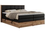 BOXSPRINGBETT ALBERO 1 KING 140/200 Schwarz Kunstleder - H4