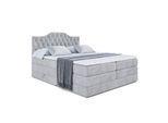 BOXSPRINGBETT VILA-1 KING - 120x200 - H3/H4 - Hellgrau