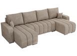 WOHNLANDSCHAFT KIRASSO U Beige Struktur