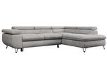 ECKSOFA PEDRO L Hellgrau Velvet - Rechts Seite