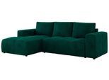 ECKSOFA MONIVA Dunkelgrün Velvet - Links