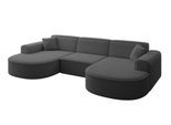 WOHNLANDSCHAFT MARI-U1 - 303x171x79 cm Grau Bouclé