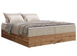 BOXBETT WOOD ZERO 140/200 - Beige Struktur - H3 - Topper T25