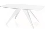 ESSTISCH Fatina rechteckig ausziehbar, Weiß 160-198/90/76 cm