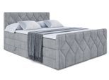 BOXSPRINGBETT CATOR-Z KING - 180x200 - H3/H4 - Grau