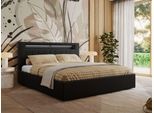 POLSTERBETT GOLD 5 CLASSIC 160/200 - Schwarz Kunstleder - Pocket-Matratze