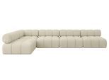ECKSOFA modulares Sofa Samaro-L3 - 380x190x70 cm Beige Bouclé