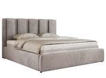 POLSTERBETT SAVINO CLASSIC 160/200 - Hellgrau Velvet - Multipocket-Matratze