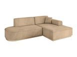 ECKSOFA Ottomane Rechts IREA-L1 - 234x171x83 cm Beige