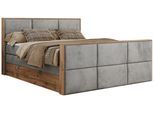 BOXSPRINGBETT ALBERO 2 KING DUO 120/200 Hellgrau Velvet - H4