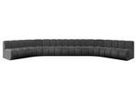WOHNLANDSCHAFT modulares Sofa Montra-U2 - 581x174x70 cm Schwarz