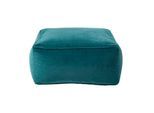 SITZPOUF petrolgrün mit Samt-Bezug, 60/60/27 cm