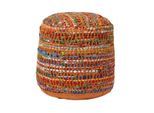 SITZPOUF rund, bunt gemustert 40/40/45 cm