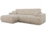 ECKSCHLAFSOFA RINA L Beige Cord - links