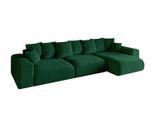 ECKSOFA Ottomane rechts ESKAR-L 364x176x84 Dunkelgrün Cord