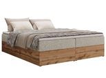BOXBETT WOOD ZERO 200/200 - Hellgrau Struktur - H4 - Topper Visco