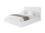 POLSTERBETT mit Bettkasten und Lattenrost, Boxbett ohne Matratze - AMEA 140x200 Weiß