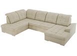 WOHNLANDSCHAFT MADRITO U - Beige Velorus - Links