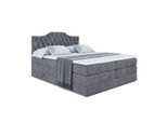 BOXSPRINGBETT VILA-1 KING - 180x200 - H3/H4 - Dunkelgrau