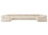 WOHNLANDSCHAFT modulares Sofa Birno-U3 - 475x190x70 cm Beige Cord