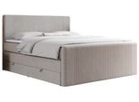BOXSPRINGBETT KING DOREN 180/200 Beige Struktur - H3