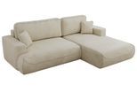 ECKSOFA OVO L Beige Velvet - Rechts Seite