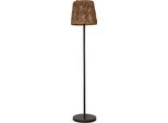 LED Solarleuchte "Solarlampe Cesta", braun, B:28cm H:127cm L:28cm T:28cm Ø:28cm, PARFORCE TRADITIONAL HUNTING, Leuchten, Dämmerungssensor, synthetische Rattan-Optik