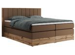 BOXSPRINGBETT BELLISSIMO KING 200/200 Braun Kunstleder - H4