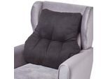 RÜCKENKISSEN schwarz 68/58 cm – Stützkissen für Sessel, Velours