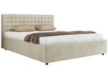POLSTERBETT PAVO CLASSIC 140/200 - Beige Velvet - Schaum-Matratze