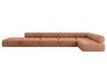ECKSOFA modulares Sofa Favio-L3 - 475x190x70 cm Apricot Velours