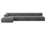 ECKSOFA modulares Sofa Razon-L3 - 380x160x70 cm Dunkelgrau Cord