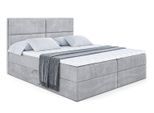 BOXBETT mit Matratze H4 und Lattenrost - AURA - 120x200 - H4 - Hellgrau
