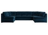WOHNLANDSCHAFT COMODO U Dunkelblau Velvet