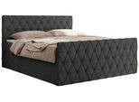BOXBETT MIREN DUO 160/200 - Dunkelgrau Strukture - H3